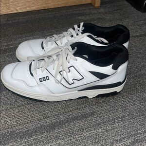 New Balance 550 White and Black Men's Sneakers